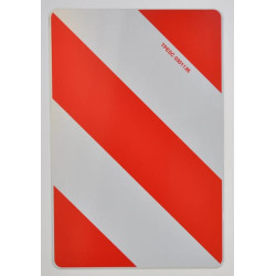 Kairysis įspėjamasis ženklas 423x282 mm WB50365