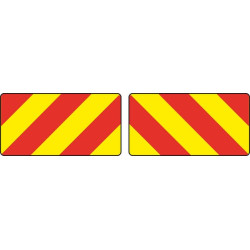 Pavojaus ženklų rinkinys iš 2x aliuminio 562x282x2mm WB5642822IT