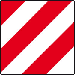 Lipdukas transporto priemonės pavojaus žymeklis 2 klasė kairėje / dešinėje 423x423mm Mazon WB50087KL2