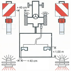 Įspėjamasis ženklas su pagrindu AL183