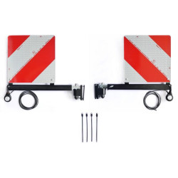 Įspėjamojo ženklo per plotį rinkinys, greitai keičiamas ištraukiamas teleskopinis laikiklis, 12/24V žymeklis (Aspöck jungtys) V3