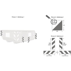 Lipdukas transporto priemonės pavojaus žymeklis 705x141mm Mazon WB6000100