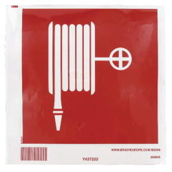 Priešgaisrinės įrangos lipdukas priešgaisrinė žarna 200x200mm Brady WB250505L