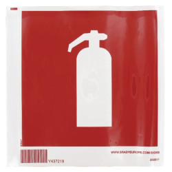Lipdukas gaisrinės įrangos gesintuvas 200x200mm Brady WB250511L