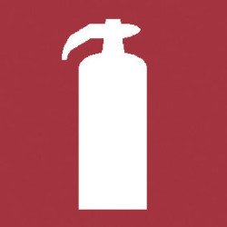 Lipdukas gaisrinės įrangos gesintuvas 100x100mm Brady WB250509