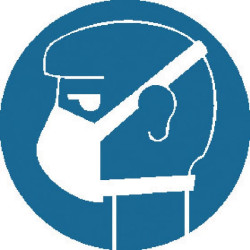 Lipdukas privalomas ženklas AAP kvėpavimo apsauga Ø100mm Brady WB250133