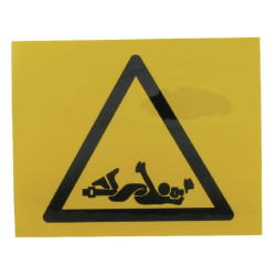 Lipdukas įspėjamasis ženklas PTO 50x50mm WB000004