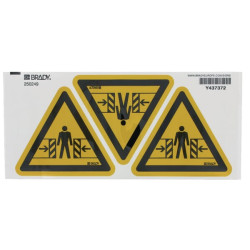 Įspėjamasis lipdukas įstrigo 100x100 mm WB250249