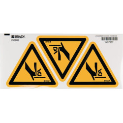 Įspėjimo lipdukas 100 mm ranka 3x WB256680