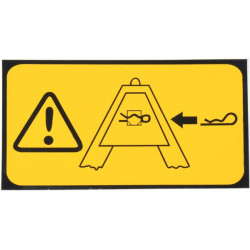 Užklijuokite įspėjamąjį ženklą, naudokite R-Clip WB000007