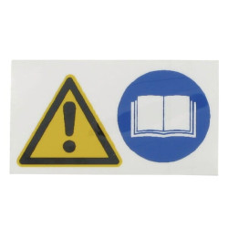 Lipduko informacinis ženklas skaitykite vadovą 45x25 mm WB000013