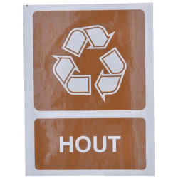 Lipdukas papildomos informacijos ženklas, perdirbantis medieną: Hout 210x297mm Brady WB251296