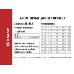 Lipduko informacinis ženklas Oro kondicionavimo patikra - Olandų Kramp KL070903