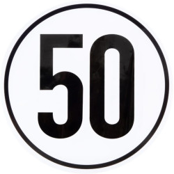 Lipdukas transporto priemonės greičio apribojimas: 50km/h Ø200mm BF50