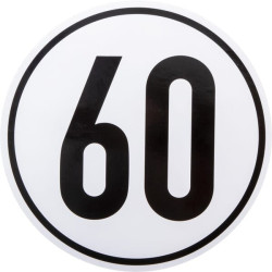 Lipdukas transporto priemonės greičio apribojimas: 60km/h Ø200mm BF60