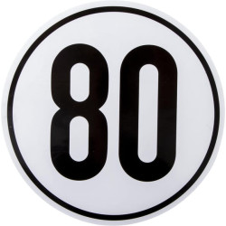 Lipdukas transporto priemonės greičio apribojimas: 80km/h Ø200mm BF80