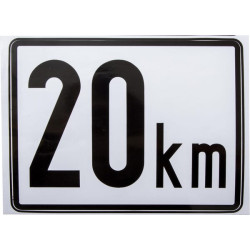 Transporto priemonės greičio ženklas plastikinis BF20A