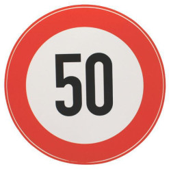Lipdukas draudžiamojo ženklo greičio apribojimas: 50km/h BF50S