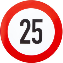 Lipdukas draudžiamojo ženklo greičio apribojimas: 25km/h BF25S