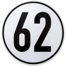 Lipdukas transporto priemonės greičio apribojimas: 62km/h Ø200mm BF62