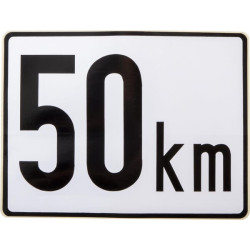 Transporto priemonės greičio ženklas plastikinis BF50A
