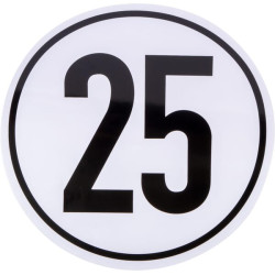 Lipdukas transporto priemonės greičio apribojimas: 25km/h Ø200mm BF25
