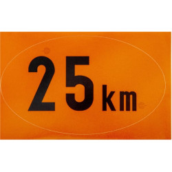 Transporto priemonės greičio ženklas plastikinis BF25AOVAL