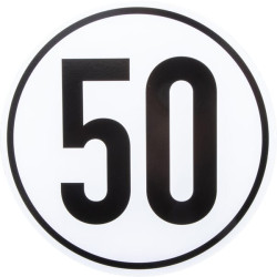 Automobilio greičio ženklas metalinis BL50