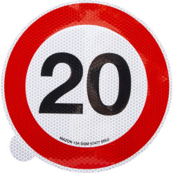 Lipdukas draudžiamojo ženklo greičio apribojimas: 20km/h Ø220mm Mazon WB7920IT