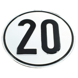 Ženklas 20 km Vokiškas tipas BL20