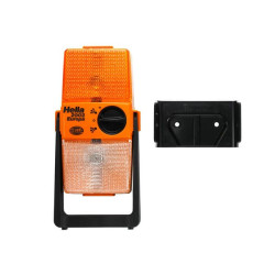 Kvadratinė įspėjamoji lemputė, 6V, geltona, užsukama, Hella 2XW003146001
