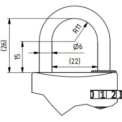 Apsaugos nuo vagystės įtaisas ZKK80 BS-WAL 8005662