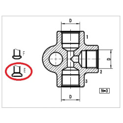 Adapteris M10x1 pakeltas sandarinimo kūgis (E tipas) 9910065