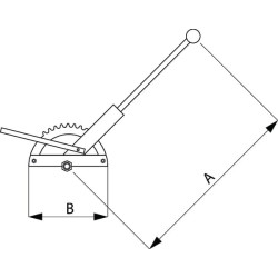 Rankinio stabdžio svirtis 570x260mm LEV1