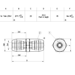 Įstumiama mova 8x1,0 mm 8938030370