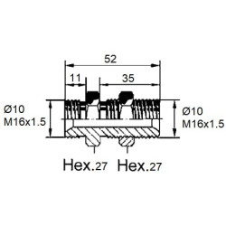 Dviguba jungtis su fiksavimo veržle 8938905700
