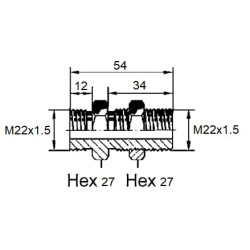 Dviguba jungtis su fiksavimo veržle 8938900140