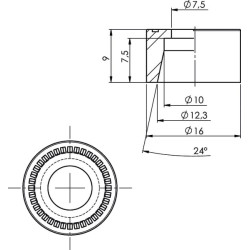 Traukos apykaklė 10mm 97500102