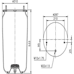 Pneumatinė spyruoklė 9518147080