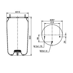 Pneumatinė spyruoklė 9518147080