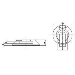 Apvali plastikinė štampo plokštė KSPR308LT