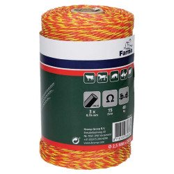 Polywire 250m 3x0,16 nerūdijančio plieno vielos 704010FA