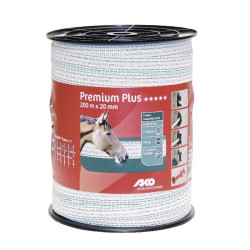 Tvoros juosta, 20mm x 200m, balta/žalia 449124