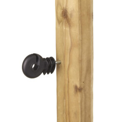 Žiedinis izoliatorius juodas varžto ilgis 40mm Ø6,0mm Trumpas 25 vnt AKO 44316251