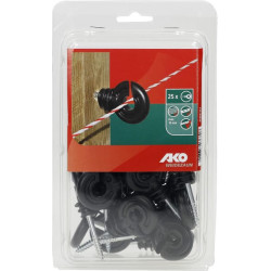 Žiedinis izoliatorius juodas Trumpas 25 vnt. AKO 44306251