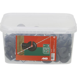 Žiedinis izoliatorius juodas varžto ilgis 40mm Ø6,0mm Trumpas 90 vnt AKO 44316903