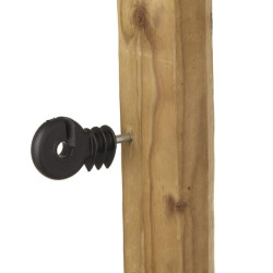 Žiedinis izoliatorius juodas varžto ilgis 40mm Ø6,0mm Trumpas 90 vnt AKO 44316903