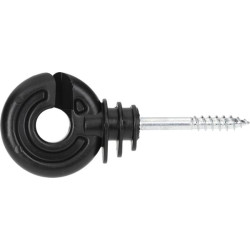 Žiedinis izoliatorius juodas varžto ilgis 40mm Ø5,3mm 25 vnt Farma 705001FA