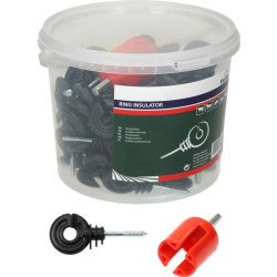 Žiedinis izoliatorius juodas varžto ilgis 40mm Ø5,0mm 90 vnt Farma 705002FA