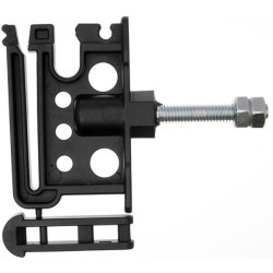 Juostinis izoliatorius juodas plastikas, plieninis varžto ilgis 35mm Ø6,0mm, 25 vnt AKO 441392